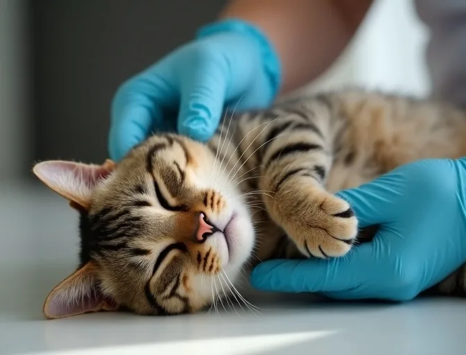 Specialist carefully handling a deceased cat with dignity in St Kilda West